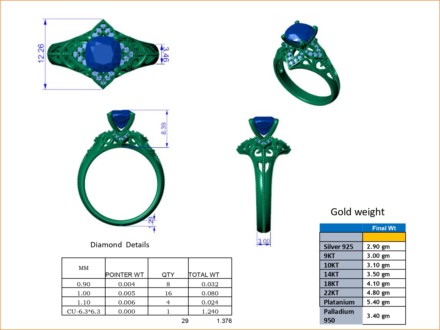 Best Quality 3D Jewelry Cad Design Services